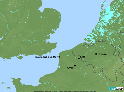 Reisekarte Frankreichs unbekannter Norden